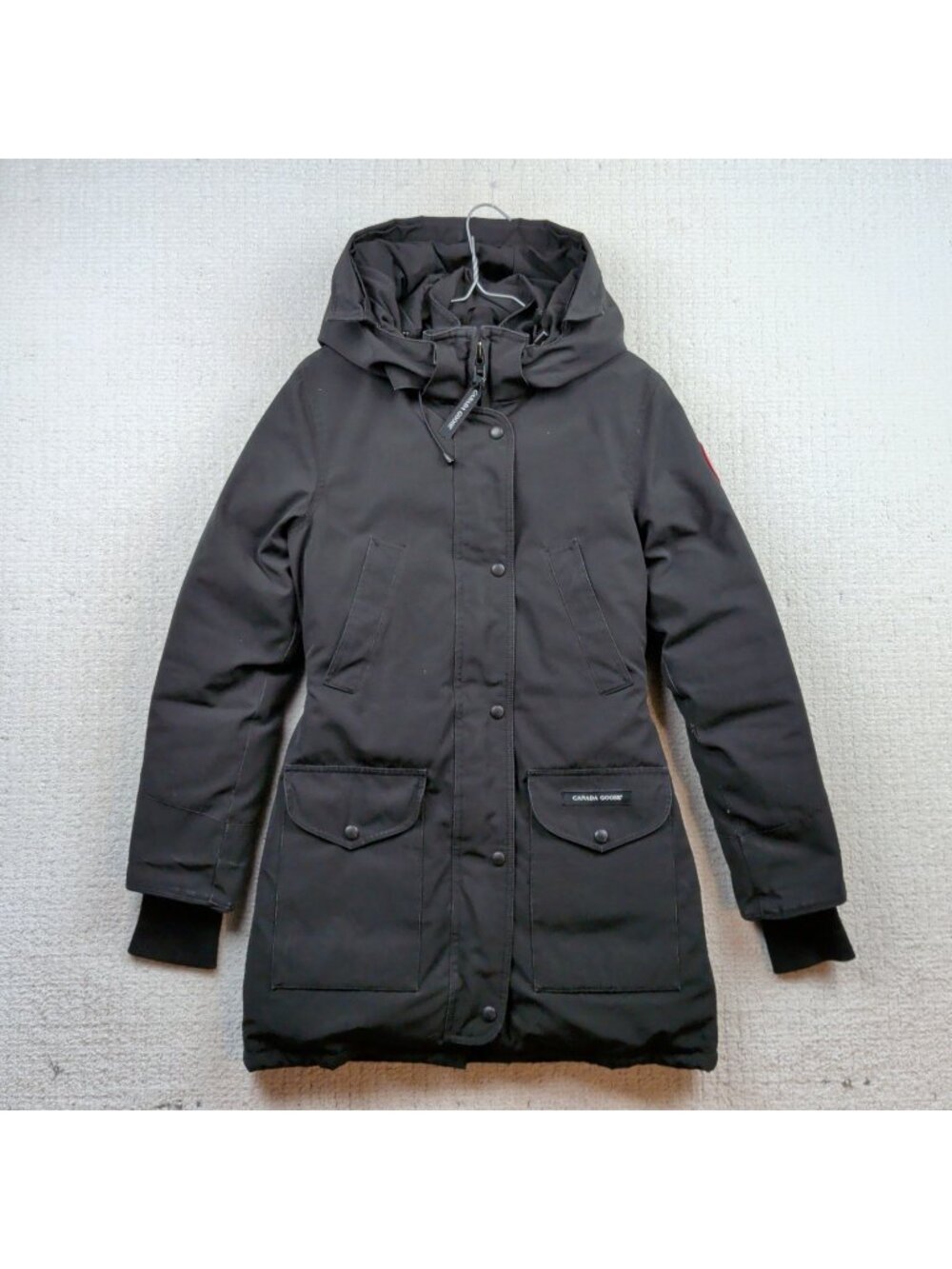 Canada Goose Trillium Parka Women's Black Down Winter Jacket Coat No Fur Size XS